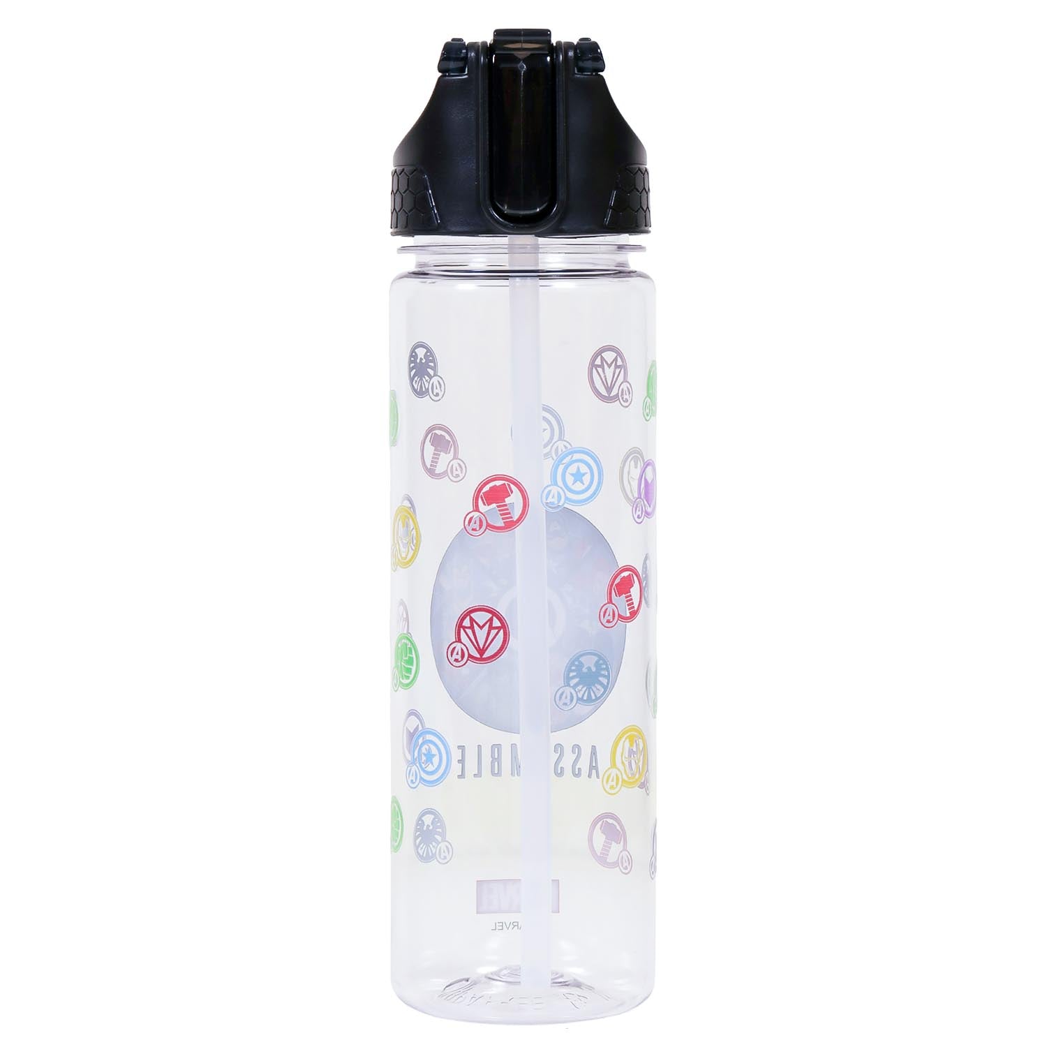 Marvel Avengers Assemble 2 - In - 1 Tritan Water Bottle - Black (650ml)