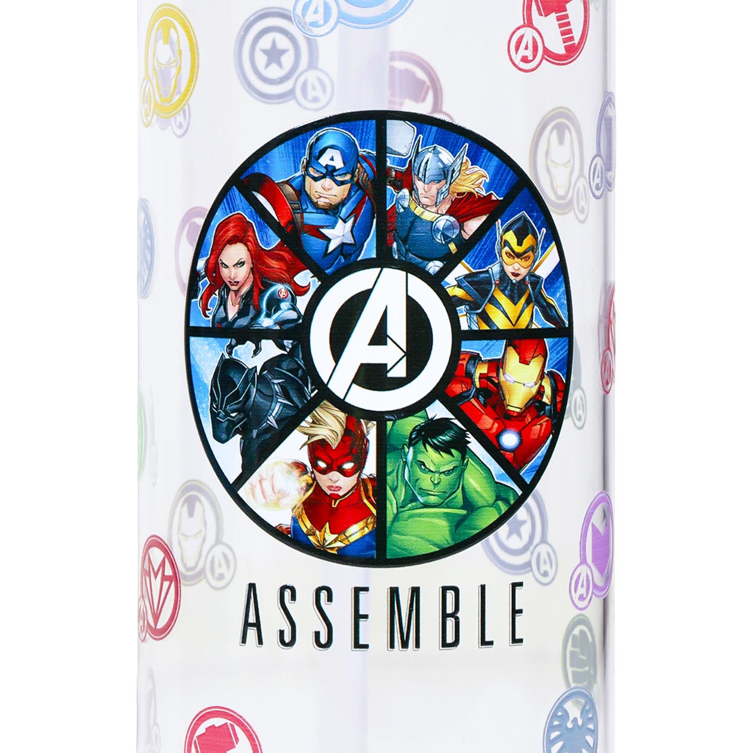 Marvel Avengers Assemble 2 - In - 1 Tritan Water Bottle - Black (650ml)
