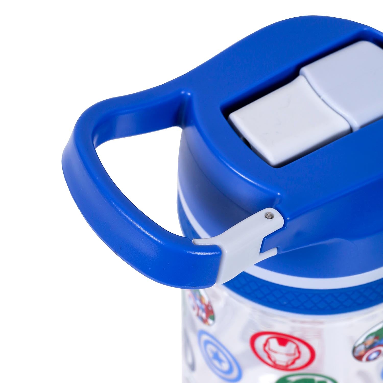 Marvel Avengers Tritan Water Bottle w/Lockable Push button and Carry Handle - Blue (420ml)