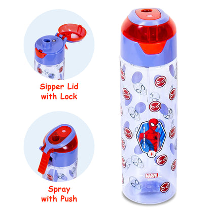 Marvel Spider - Man Tritan Water Bottle w/Spray - Blue (750ml)