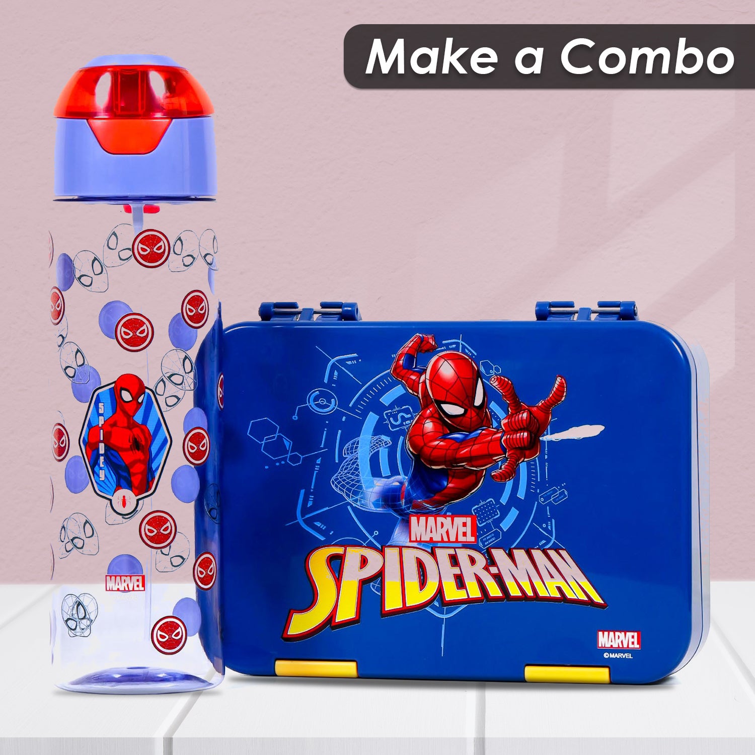 Marvel Spider - Man Tritan Water Bottle w/Spray - Blue (750ml)
