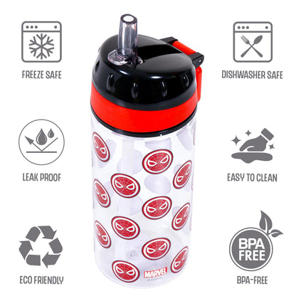 Marvel Spider - Man Tritan Water Bottle w/Carry handle - Black Red(420ml)