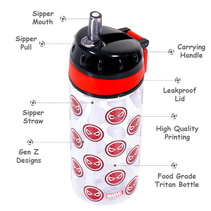 Marvel Spider - Man Tritan Water Bottle w/Carry handle - Black Red(420ml)