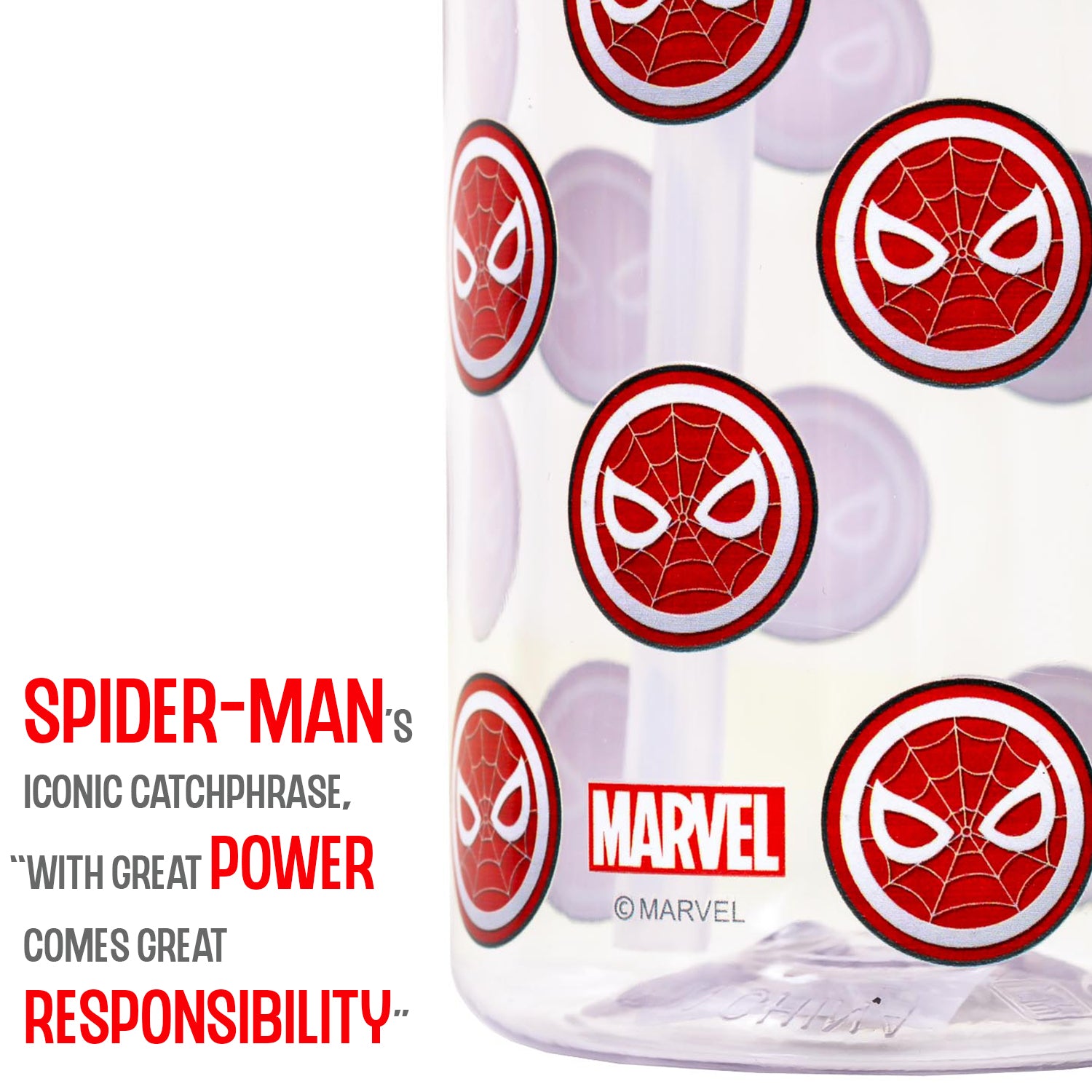 Marvel Spider - Man Tritan Water Bottle w/Carry handle - Black Red(420ml)