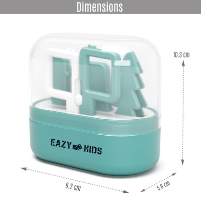EAZY KIDS 6 in 1 Baby Nail Care Set w/Nail Clipper, Scissor, Nail Filers, Ear Cleaning Spoon and Tweezer - Manicure and Pedicure Kit for Newborns, Infants, Children - Green