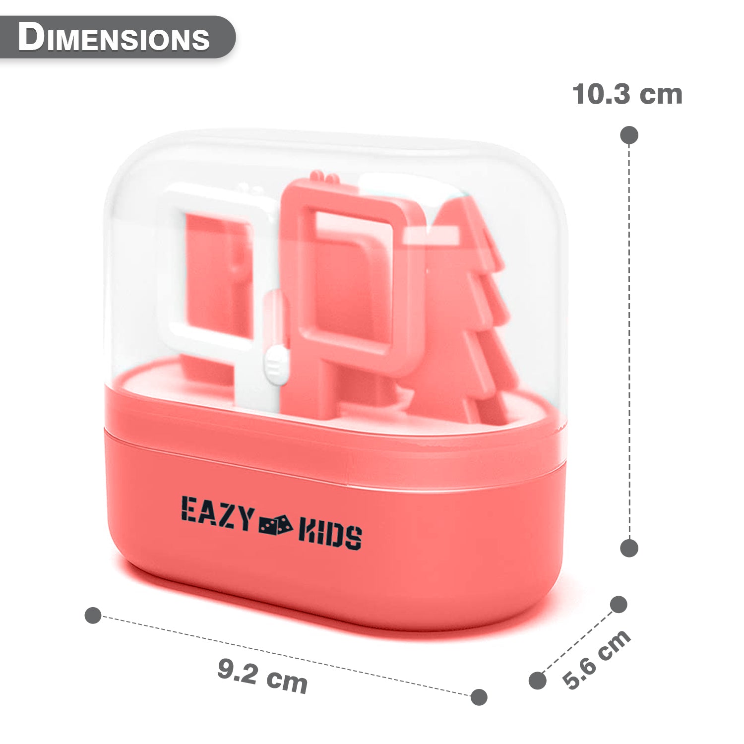 EAZY KIDS 6 in 1 Baby Nail Care Set w/Nail Clipper, Scissor, Nail Filers, Ear Cleaning Spoon and Tweezer - Manicure and Pedicure Kit for Newborns, Infants, Children - Red