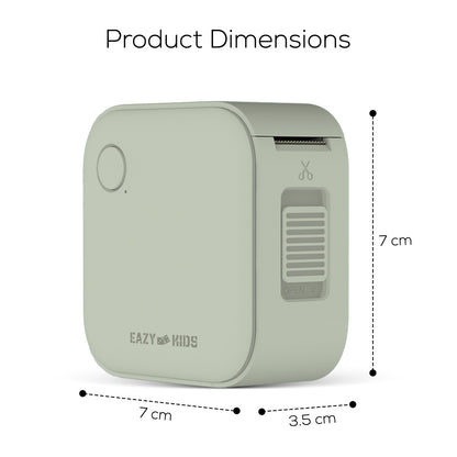 Eazy Kids Mini Label Maker Printer with 180 Labels Roll, Smart App Control for Home, Office, School - Green
