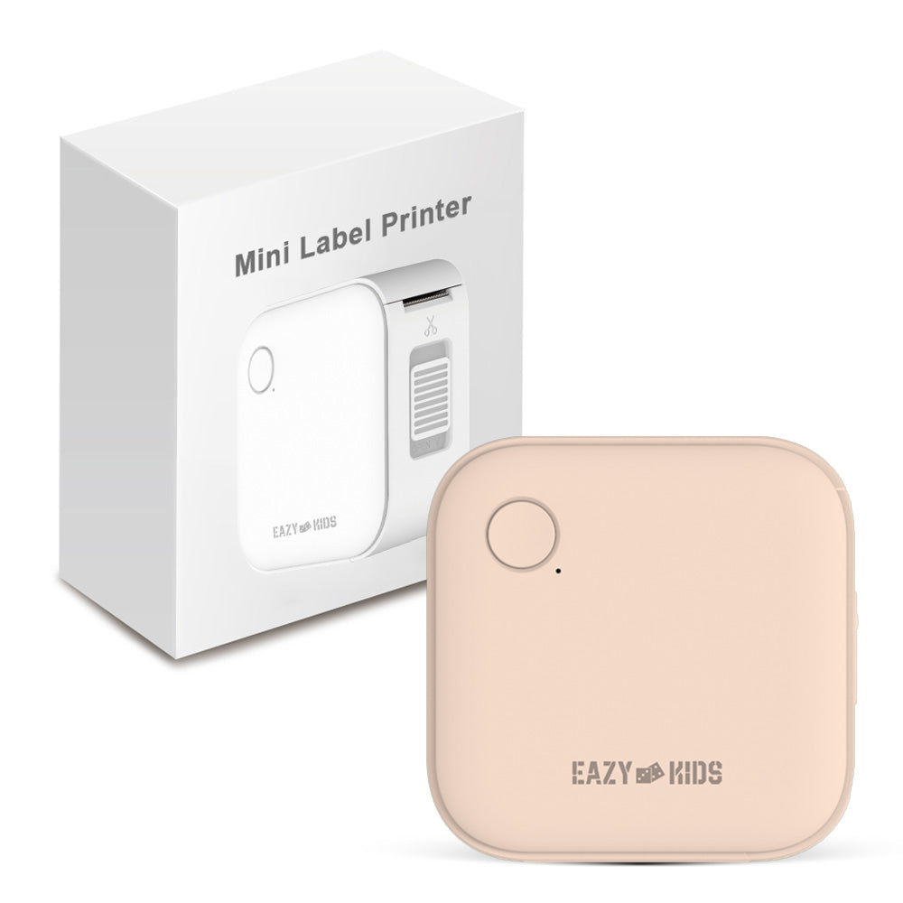 Eazy Kids Mini Label Maker Printer with 180 Labels Roll, Smart App Control for Home, Office, School - Pink