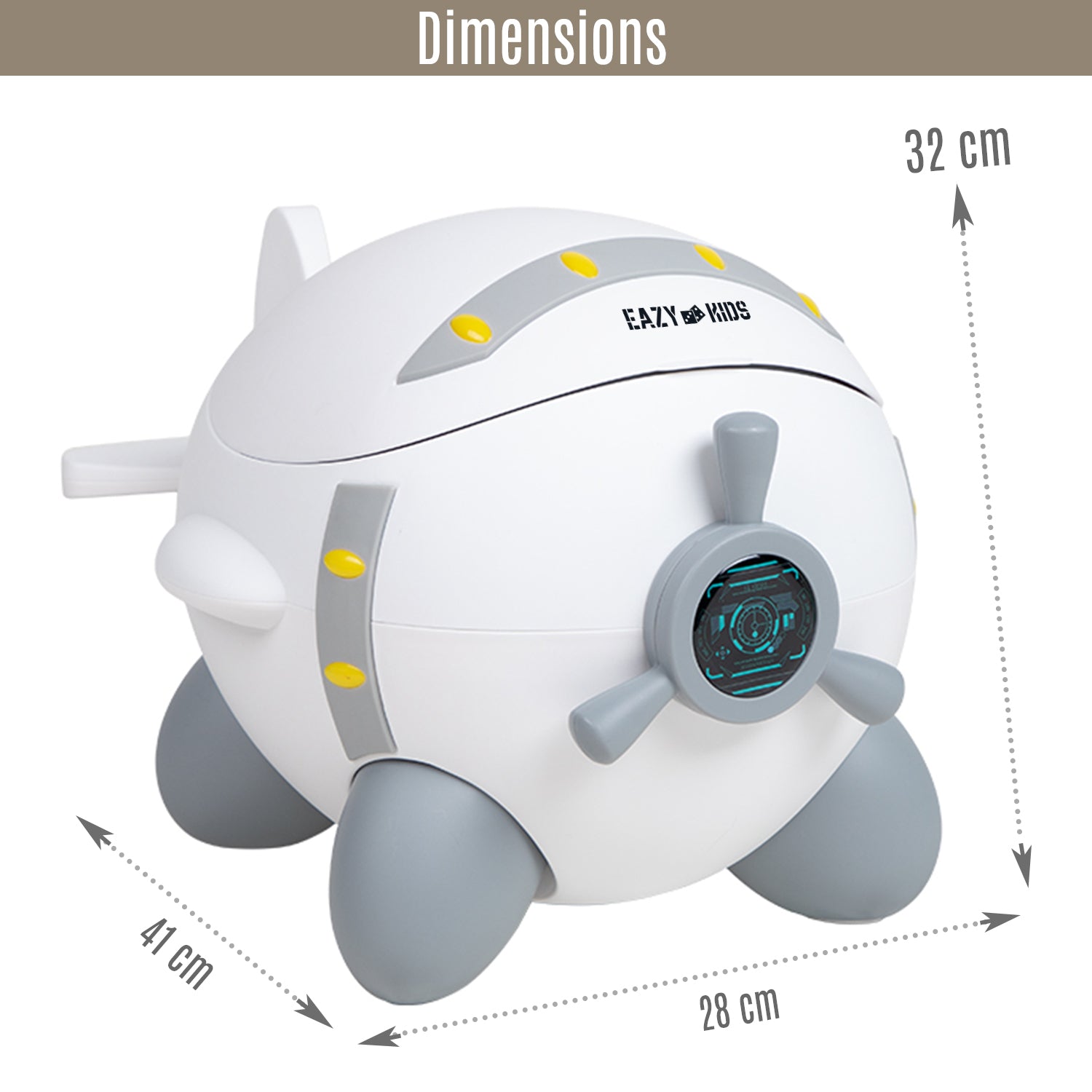 Eazy Kids Airplane Kids Potty Training Toilet Seat - Grey