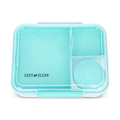 EAZY KIDS 3/4/5 Compartment Convertible 1650ml Bento Lunch Box with 150ml Gravy Bowl - Green