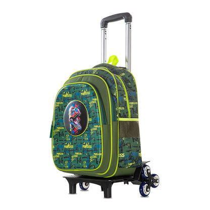 حقيبة مدرسية للأطفال من إيزي مع حافظة أقلام ١٦ بوصة - لون أخضر ديناصور