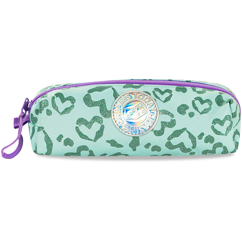 مجموعة حقائب مدرسية من إيزي كيدز، مقاس 17 بوصة، مكونة من 3 قطع، مع حقيبة غداء وحقيبة أقلام - لون أخضر لاف