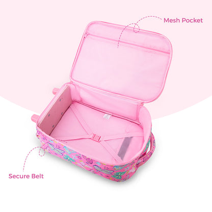 Eazy Kids 17” 3-Piece Trolley School Backpack Set for Kids – Backpack with Lunch Bag & Pencil Case, Pink
