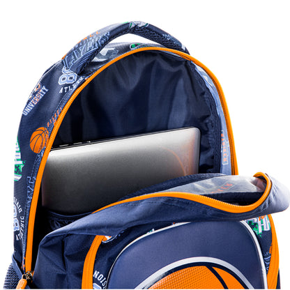 EAZY KIDS 18 inch Set of 3 Backpack w/Lunch Bag and Pencil Case - Basket Ball