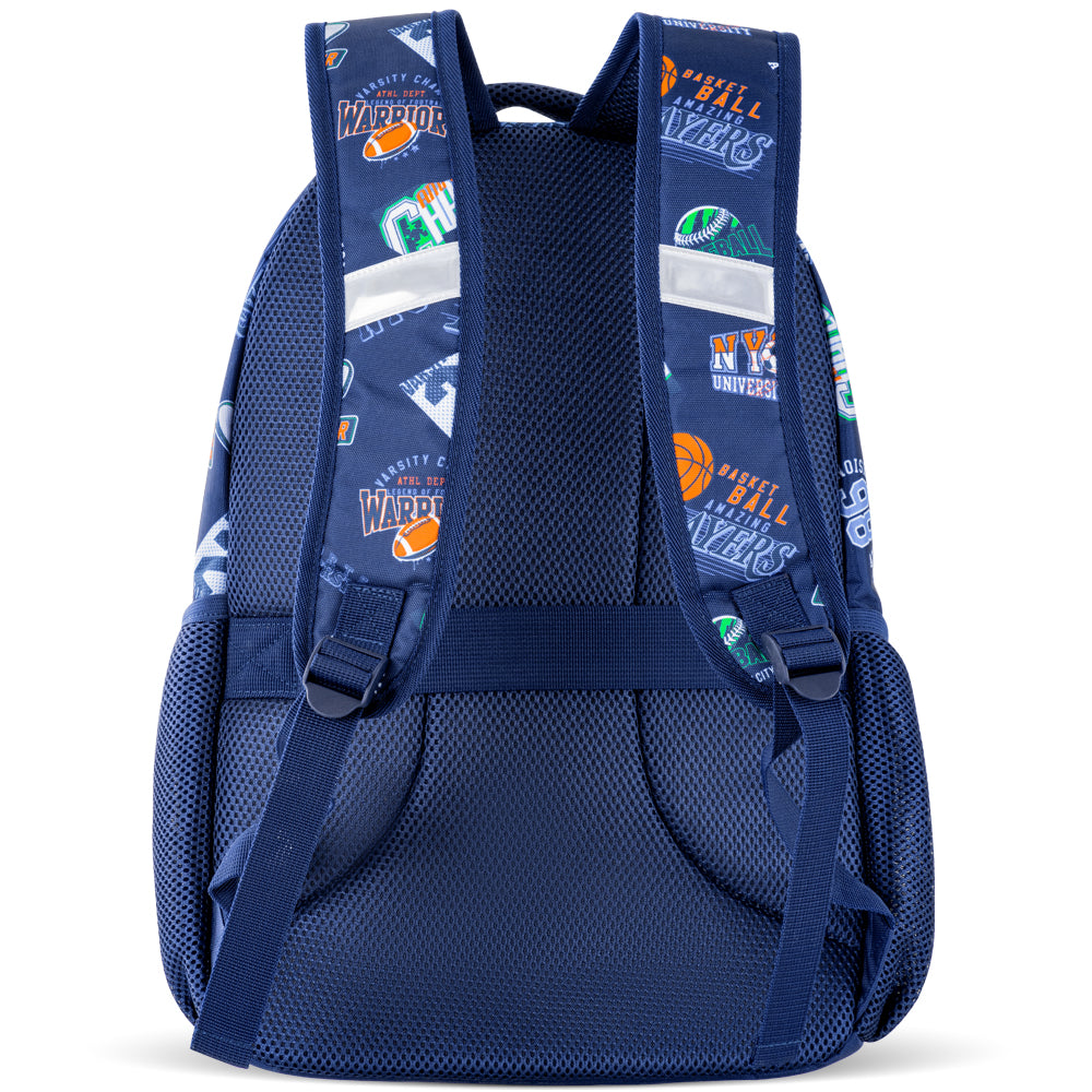 EAZY KIDS 18 inch Set of 3 Backpack w/Lunch Bag and Pencil Case - Basket Ball