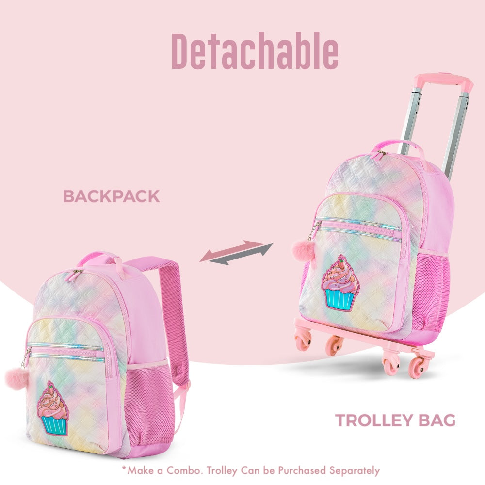 EAZY KIDS 17 inch Set of 3 Backpack w/Lunch Bag and Pencil Case - Sugar Pop Pink