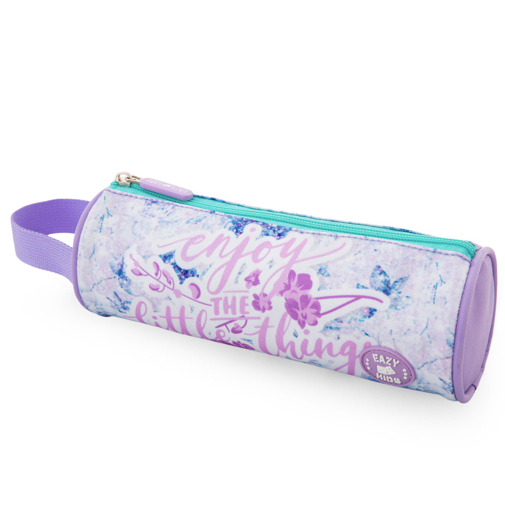 Eazy Kids 18" School Bag Set of 3-Backpack, Lunch Bag & Pencil Case w/ Laptop Compartment -  Purple