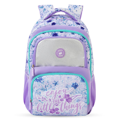 Eazy Kids Personalized 18" School Bag Set of 3-Backpack, Lunch Bag & Pencil Case w/ Laptop Compartment -  Purple