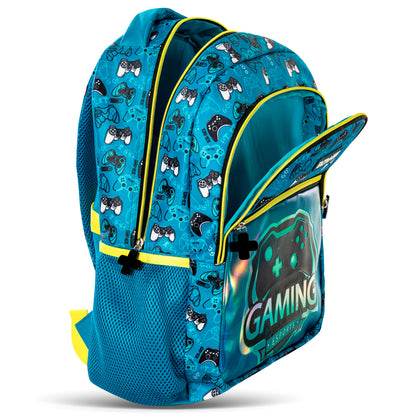 EAZY KIDS 16 inch Set of 3 Backpack w/Lunch Bag and Pencil Case - Gaming