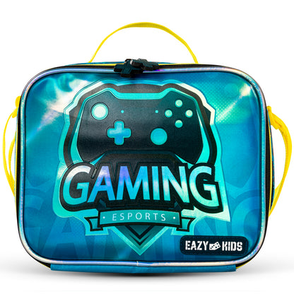 EAZY KIDS 16 inch Set of 3 Backpack w/Lunch Bag and Pencil Case - Gaming