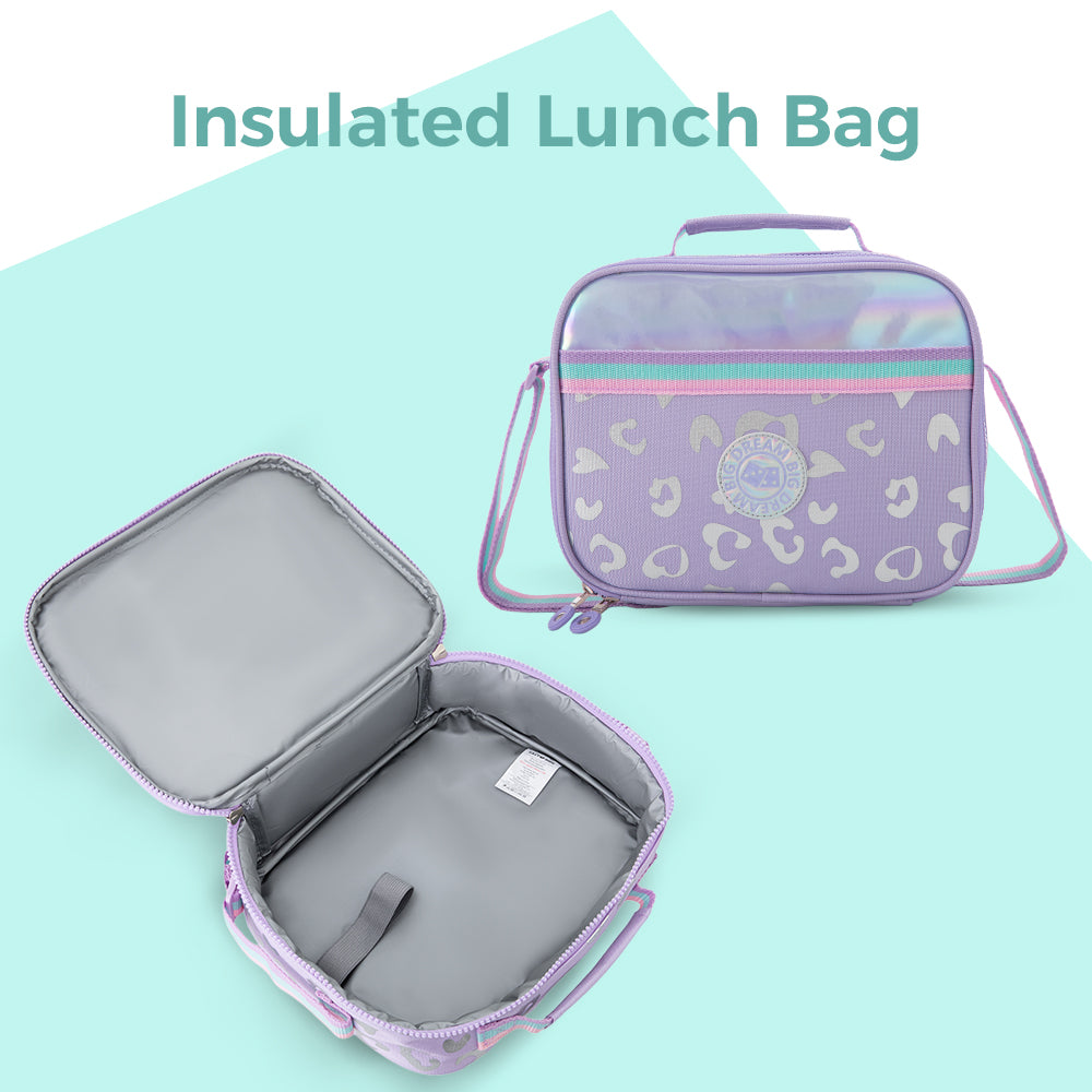 Eazy Kids 17” 3-Piece School Backpack Set for Kids – Backpack with Lunch Bag & Pencil Case, Purple