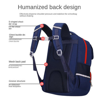 EAZY KIDS - Back to School - 16 inch Ergonomic School Bag - Blue
