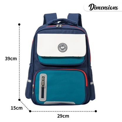 EAZY KIDS - Back to School - 16 inch Ergonomic School Bag - Blue