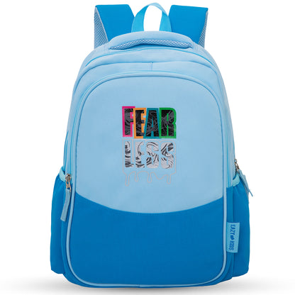 Eazy Kids 15.3” Lightweight School Backpack for Kids – Fearless Design, Blue