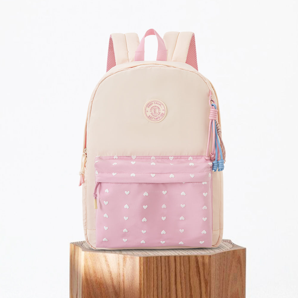 Eazy Kids 16.5” School Backpack with Laptop Compartment – Lightweight Design, Blush Rush