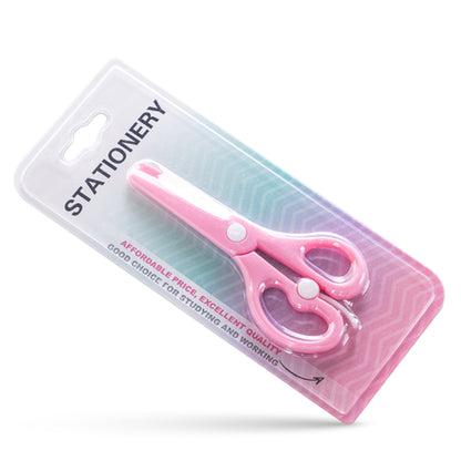 مقص مدرسي للأطفال مع قفل من إيزي كيدز - وردي