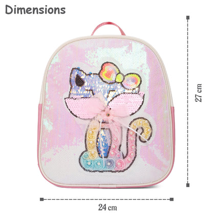 EAZY KIDS - Sequin School Backpack - Cat Pink