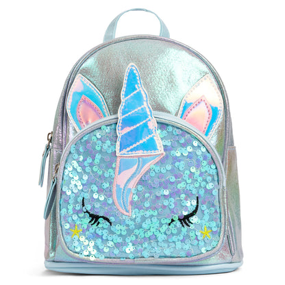 EAZY KIDS - Sequin School Backpack - Unicorn Green