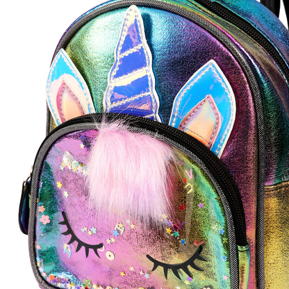 EAZY KIDS - Sequin School Backpack - Unicorn Multicolor