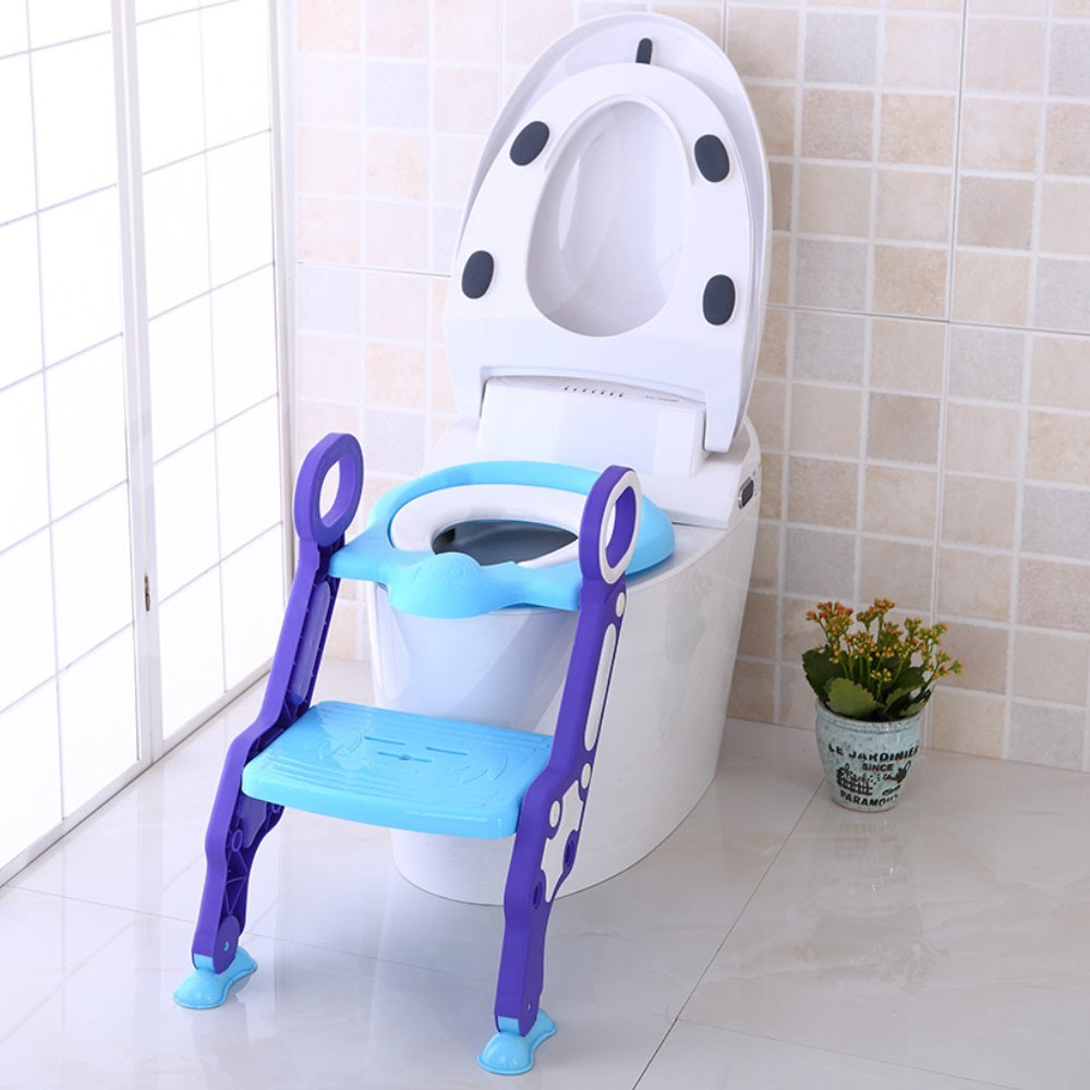 Eazy Kids Step Stool Foldable Potty Trainer Seat - Blue