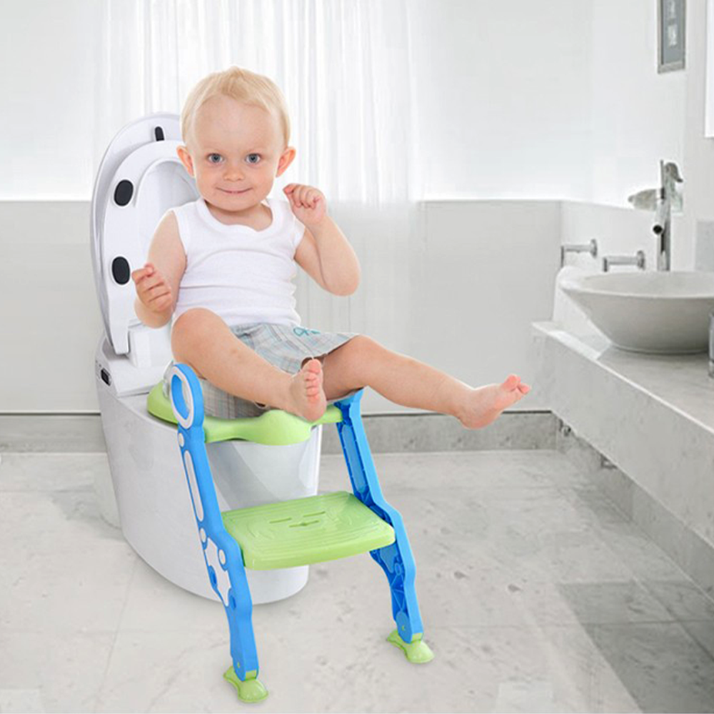 Eazy Kids Step Stool Foldable Potty Trainer Seat - Green