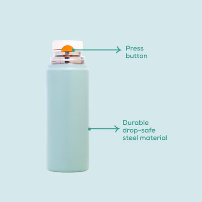 EAZY KIDS Insulated Sports Water Bottle - Green, 450ml