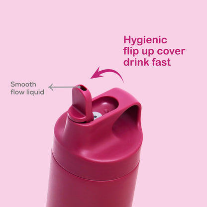 EAZY KIDS Insulated Sports Water Bottle - Pink, 550ml