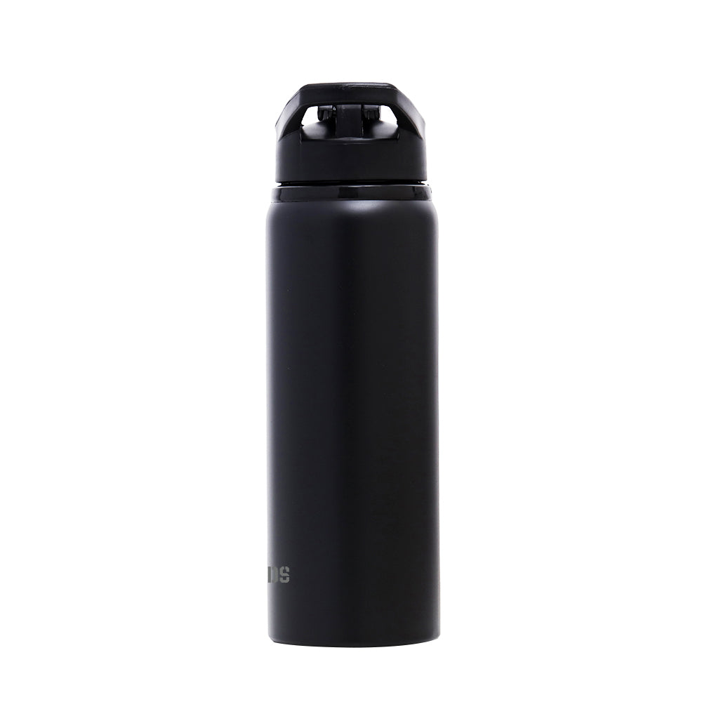 EAZY KIDS Stainless Steel Sports Water Bottle - Black, 700ml