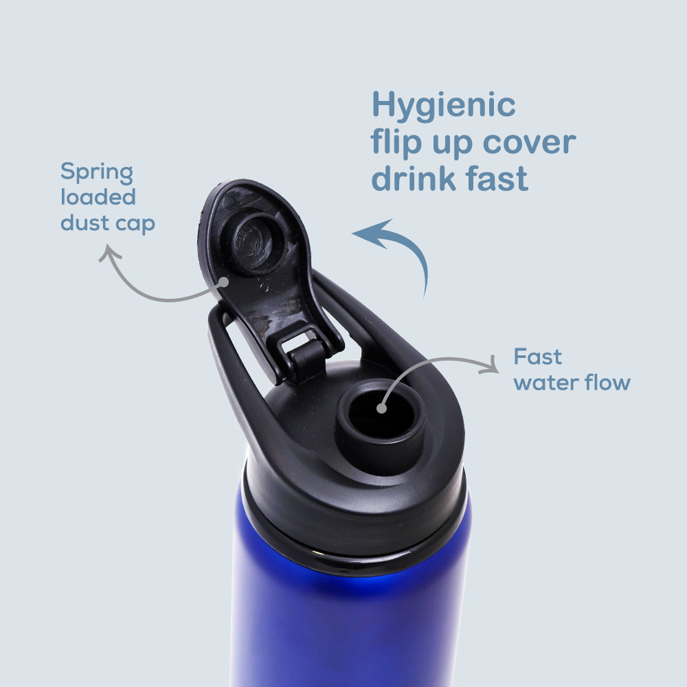 EAZY KIDS Stainless Steel Sports Water Bottle - Blue, 700ml