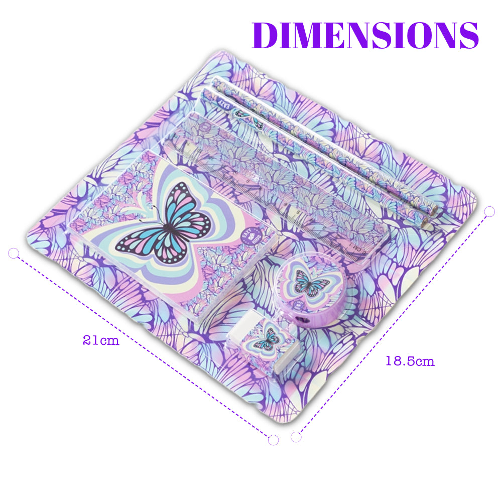 Eazy Kids Stationary Set - Butterfly Purple