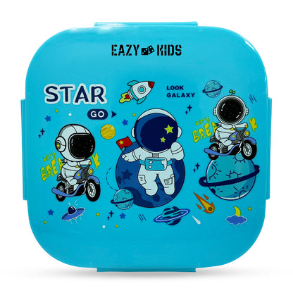 EAZY KIDS Square 1000ml Bento Lunch Box - Galaxy Blue