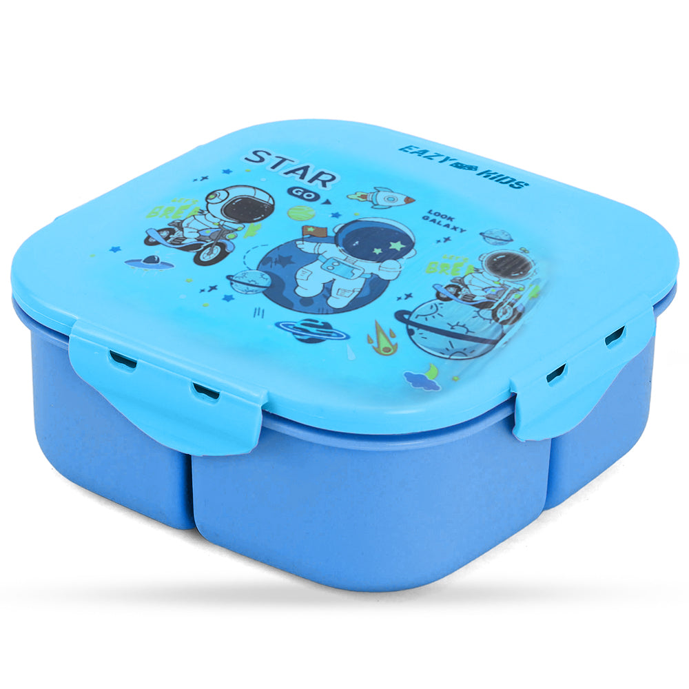 EAZY KIDS Square 1000ml Bento Lunch Box - Galaxy Blue