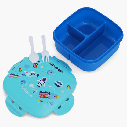 صندوق غداء بينتو مربع من إيزي كيدز - أزرق فضائي