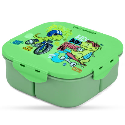 EAZY KIDS Square 1000ml Bento Lunch Box T-Rex - Green