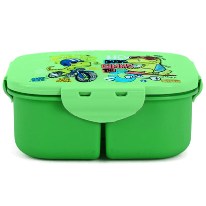 EAZY KIDS Square 1000ml Bento Lunch Box T-Rex - Green