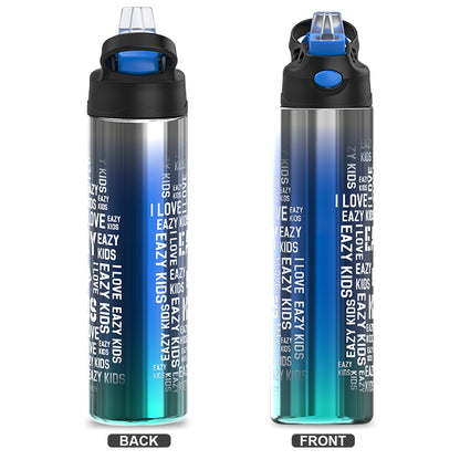 EAZY KIDS Double wall Stainless Steel Water Bottle - Blue (530ml)