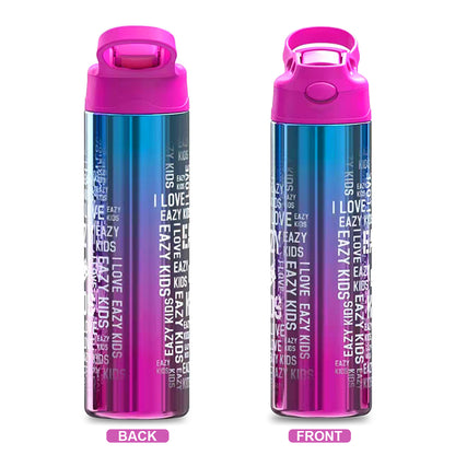 EAZY KIDS Double wall Stainless Steel Water Bottle - Pink(530ml)