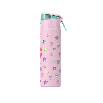 Eazy Kids - Insulated Stainless Steel Water Bottle w/Spray, Always Believe 640ml - Pink