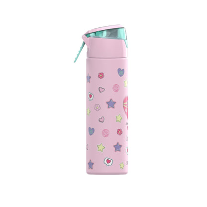 Eazy Kids - Insulated Stainless Steel Water Bottle w/Spray, Always Believe 640ml - Pink