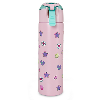 Eazy Kids Personalized - Insulated Stainless Steel Water Bottle w/Spray, Always Believe 640ml - Pink